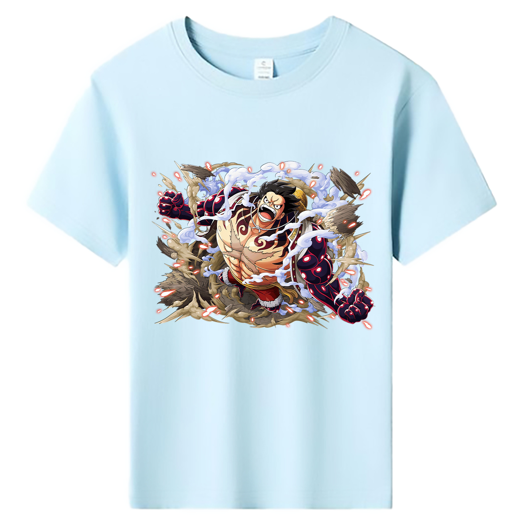 ワンピース モンキー・D・ルフィ ONE PIECE Monkey D. Luffy 綿100％キッズTシャツ（フロントプリント）